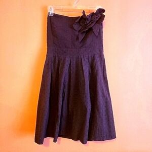 MM Couture by Miss Me Blue Strapless Eyelet Mini Dress - L